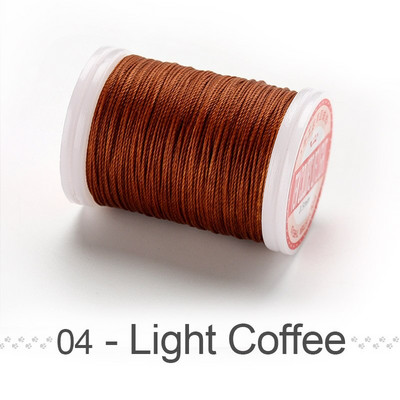 Μη σπαστό νήμα κεριού 0,4-0,6 mm Πολυεστερικό Υλικό Συντήκεται Στρογγυλό Κερωμένο Κορδόνι Χέρι Ράψιμο Δερμάτινες Κλωστές για Τσάντα