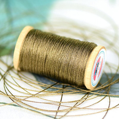 Rolă de linie de fibră de poliamidă de 0,3 mm fir de brodat țesut manual Linie de ciucuri 50M Ață de înaltă rezistență 3 fire Kaki