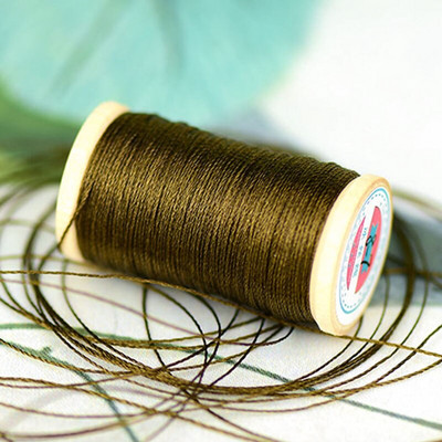 Rolă de linie de fibră de poliamidă de 0,3 mm fir de brodat țesut manual Linie de ciucuri 50M Ață de înaltă rezistență 3 fire Kaki