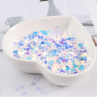 1000 buc/lot 5 mm drăguț și drăguț în formă de cap de șoarece din PVC paiete libere paiete pentru decorarea albumelor de însemnări pentru unghii, accesorii de bricolaj confetti