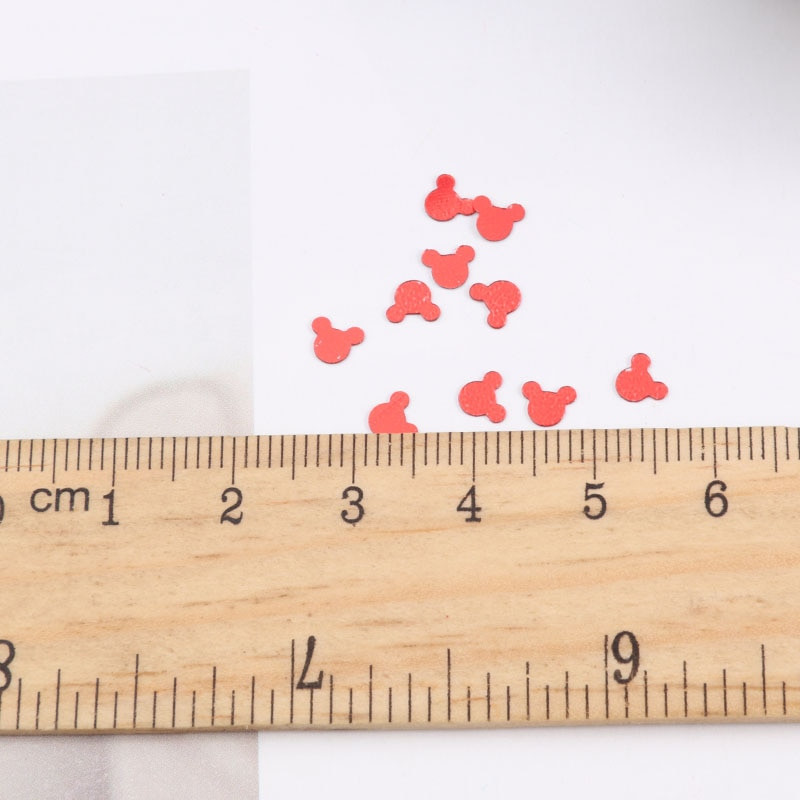 1000 buc/lot 5 mm drăguț și drăguț în formă de cap de șoarece din PVC paiete libere paiete pentru decorarea albumelor de însemnări pentru unghii, accesorii de bricolaj confetti