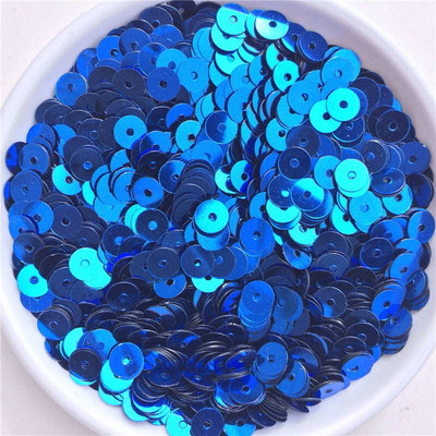 3 χιλιοστά 4 χιλιοστά 5 χιλιοστά 6 χιλιοστά Sparkles Flat πούλιες στρογγυλές χαλαρές μπλε πούλιες για χειροτεχνίες Paillette Ράψιμο ρούχων Τσάντες Παπούτσια Αξεσουάρ DIY