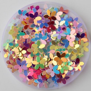 Παγιέδες Mix White Pink Flower Cup Sequin for Crafts Τσάντες Ράψιμο Scrapbooking Lentejuelas Αξεσουάρ διακόσμησης σπιτιού 10mm 10g