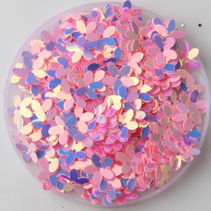 Παγιέδες Mix White Pink Flower Cup Sequin for Crafts Τσάντες Ράψιμο Scrapbooking Lentejuelas Αξεσουάρ διακόσμησης σπιτιού 10mm 10g