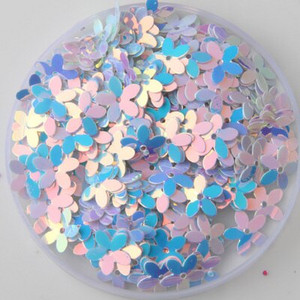 Παγιέδες Mix White Pink Flower Cup Sequin for Crafts Τσάντες Ράψιμο Scrapbooking Lentejuelas Αξεσουάρ διακόσμησης σπιτιού 10mm 10g