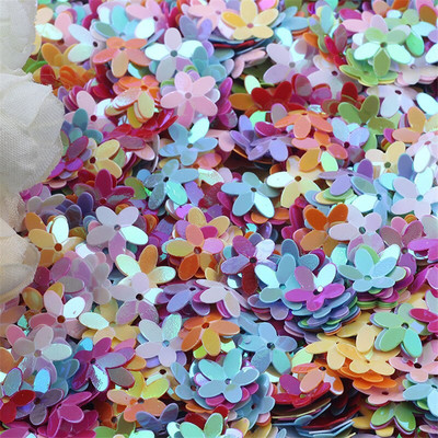 Παγιέδες Mix White Pink Flower Cup Sequin for Crafts Τσάντες Ράψιμο Scrapbooking Lentejuelas Αξεσουάρ διακόσμησης σπιτιού 10mm 10g