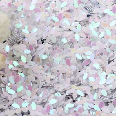 Παγιέδες Mix White Pink Flower Cup Sequin for Crafts Τσάντες Ράψιμο Scrapbooking Lentejuelas Αξεσουάρ διακόσμησης σπιτιού 10mm 10g