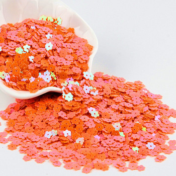 Ματ ροζ πούλιες λουλουδιών 6 χιλιοστών φλιτζάνι PVC παγιέτες Loose Lentejuelas for Needlework Craft Ραπτοσκευές Κοσμήματα Κοσμήματα 10g/παρτίδα