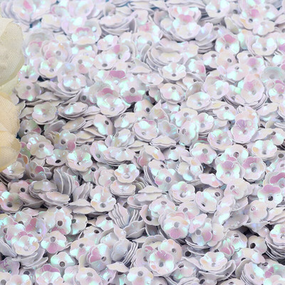 Matid roosad lillelised litrid 6 mm tass PVC pailletid lahtised lentejuelad näputöö jaoks käsitöö õmblemine liitmikud Riideehted 10 g/partii