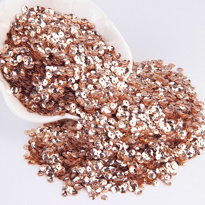 Šampanja litrid 3mm -10mm Glitter Cup lame ümmargune PVC litrid pulmade käsitööd Paillette õmbluskaunistus DIY tarvik 10 grammi