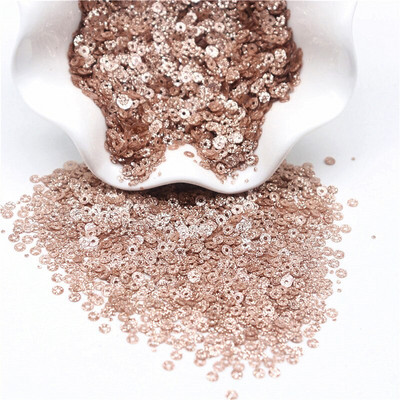 Šampanja litrid 3mm -10mm Glitter Cup lame ümmargune PVC litrid pulmade käsitööd Paillette õmbluskaunistus DIY tarvik 10 grammi