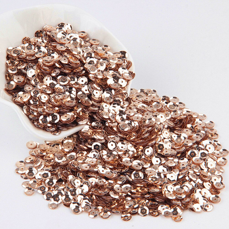 Šampanja litrid 3mm -10mm Glitter Cup lame ümmargune PVC litrid pulmade käsitööd Paillette õmbluskaunistus DIY tarvik 10 grammi