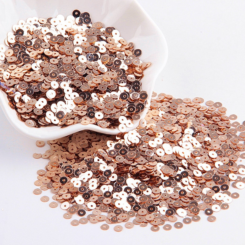 Šampanja litrid 3mm -10mm Glitter Cup lame ümmargune PVC litrid pulmade käsitööd Paillette õmbluskaunistus DIY tarvik 10 grammi