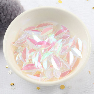 360kom/vreća 6*14 mm ovalno presavijene šljokice u obliku konjskih očiju šljokice PVC paillete DIY rukotvorine Vjenčano šivanje Lentejuelas dodaci