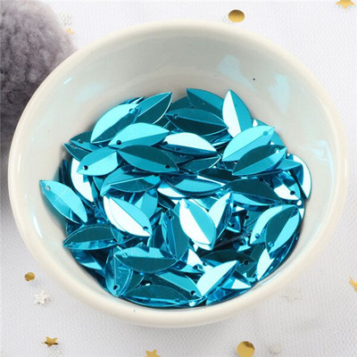 360kom/vreća 6*14 mm ovalno presavijene šljokice u obliku konjskih očiju šljokice PVC paillete DIY rukotvorine Vjenčano šivanje Lentejuelas dodaci