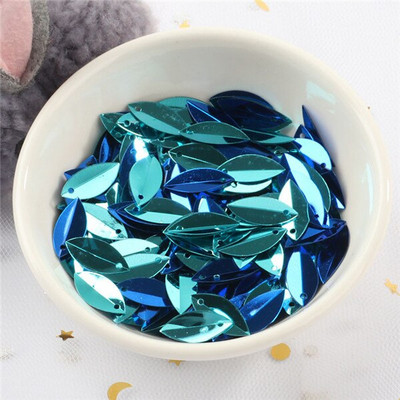 360kom/vreća 6*14 mm ovalno presavijene šljokice u obliku konjskih očiju šljokice PVC paillete DIY rukotvorine Vjenčano šivanje Lentejuelas dodaci