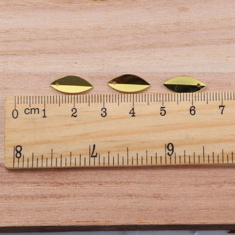 360kom/vreća 6*14 mm ovalno presavijene šljokice u obliku konjskih očiju šljokice PVC paillete DIY rukotvorine Vjenčano šivanje Lentejuelas dodaci