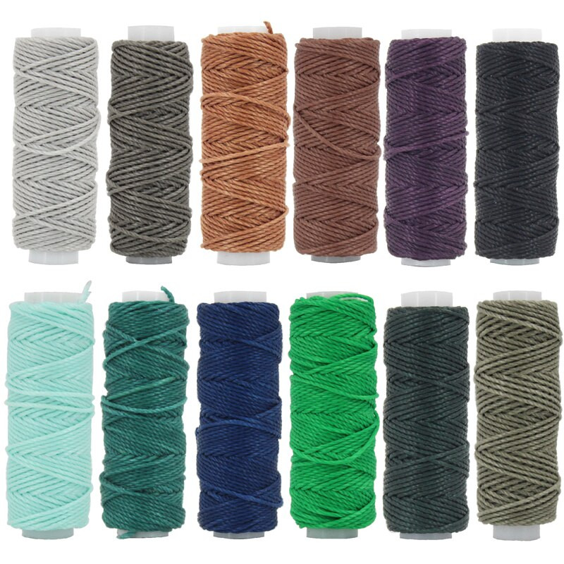 0,45 0,8 mm ümmargune vahatatud niit nahast käsitöökäevõrude jaoks, koe õmblemine polüesterpael, vahaga kaetud nöörid isetegemise tarvikud