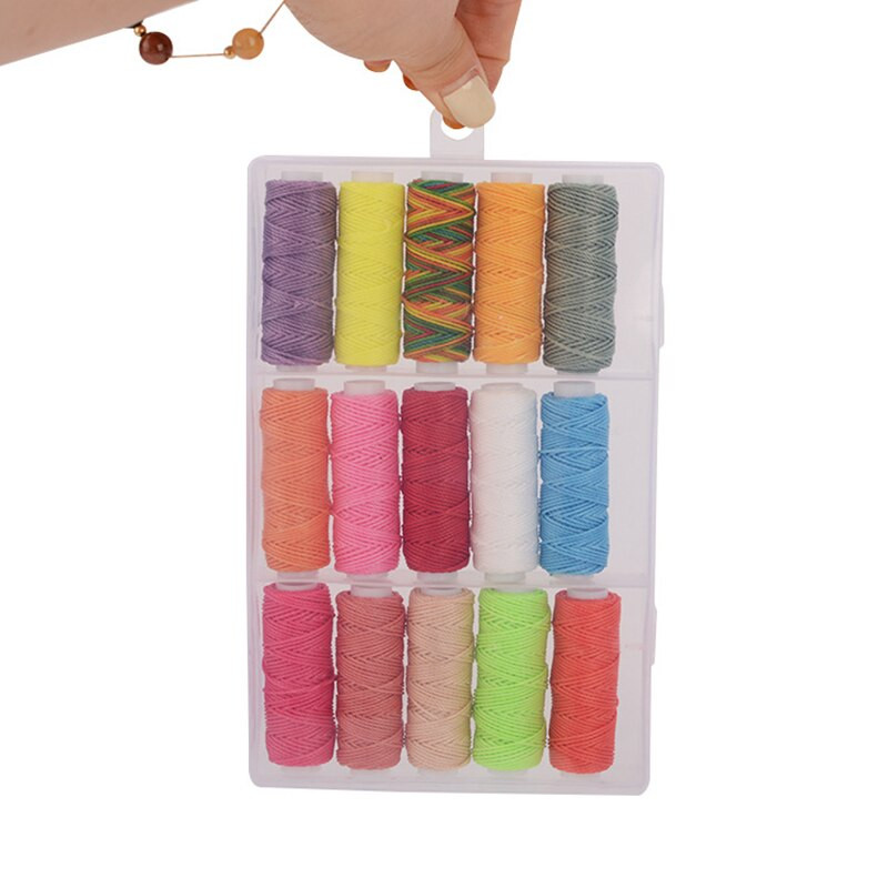 0,45 0,8 mm ümmargune vahatatud niit nahast käsitöökäevõrude jaoks, koe õmblemine polüesterpael, vahaga kaetud nöörid isetegemise tarvikud