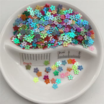 20g 5mm Σχήμα λουλουδιών PVC χαλαρές παγιέτες Glitter Paillettes για κομφετί μανικιούρ/ράψιμο/στολισμός γάμου Nail Art