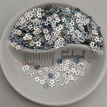 20g 5mm Σχήμα λουλουδιών PVC χαλαρές παγιέτες Glitter Paillettes για κομφετί μανικιούρ/ράψιμο/στολισμός γάμου Nail Art