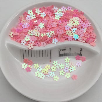 20g 5mm Σχήμα λουλουδιών PVC χαλαρές παγιέτες Glitter Paillettes για κομφετί μανικιούρ/ράψιμο/στολισμός γάμου Nail Art