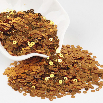 Χρυσές παγιέτες 3mm-30mm Επίπεδες στρογγυλές πούλιες PVC χαλαρές για χειροτεχνίες Παγιέ Ραπτική Διακόσμηση DIY Αξεσουάρ Lentejuelas Para Coser