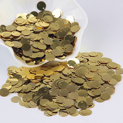 Χρυσές παγιέτες 3mm-30mm Επίπεδες στρογγυλές πούλιες PVC χαλαρές για χειροτεχνίες Παγιέ Ραπτική Διακόσμηση DIY Αξεσουάρ Lentejuelas Para Coser