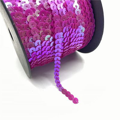 5 γιάρδες/Παρτίδα 6 χιλιοστών Πολύχρωμες χαλαρές, στρογγυλές επίπεδες παγιέτες λέιζερ χρυσές παγιέτες παγιέτες για χειροτεχνίες Αξεσουάρ υφασμάτων ραπτικής Παγκιέ τελειώματα