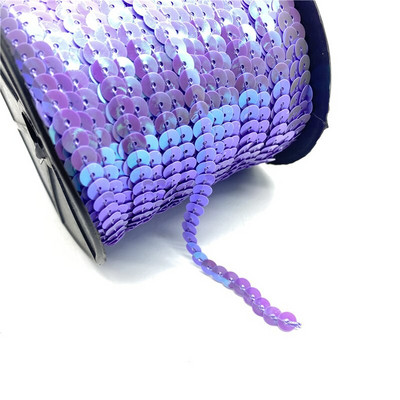 5 γιάρδες/Παρτίδα 6 χιλιοστών Πολύχρωμες χαλαρές, στρογγυλές επίπεδες παγιέτες λέιζερ χρυσές παγιέτες παγιέτες για χειροτεχνίες Αξεσουάρ υφασμάτων ραπτικής Παγκιέ τελειώματα