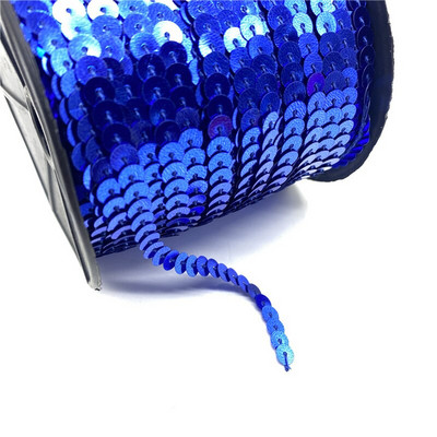 5 γιάρδες/Παρτίδα 6 χιλιοστών Πολύχρωμες χαλαρές, στρογγυλές επίπεδες παγιέτες λέιζερ χρυσές παγιέτες παγιέτες για χειροτεχνίες Αξεσουάρ υφασμάτων ραπτικής Παγκιέ τελειώματα