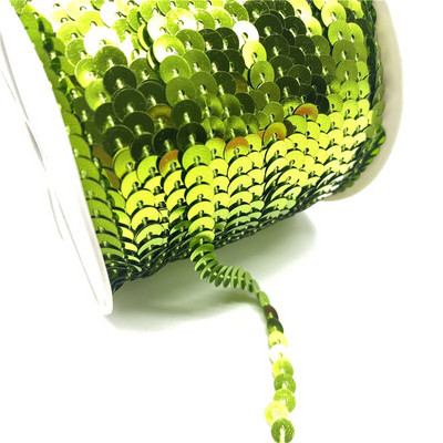 5 γιάρδες/Παρτίδα 6 χιλιοστών Πολύχρωμες χαλαρές, στρογγυλές επίπεδες παγιέτες λέιζερ χρυσές παγιέτες παγιέτες για χειροτεχνίες Αξεσουάρ υφασμάτων ραπτικής Παγκιέ τελειώματα