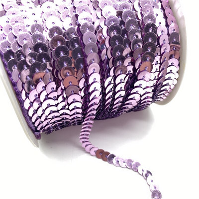 5 γιάρδες/Παρτίδα 6 χιλιοστών Πολύχρωμες χαλαρές, στρογγυλές επίπεδες παγιέτες λέιζερ χρυσές παγιέτες παγιέτες για χειροτεχνίες Αξεσουάρ υφασμάτων ραπτικής Παγκιέ τελειώματα