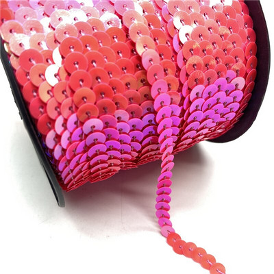 5 γιάρδες/Παρτίδα 6 χιλιοστών Πολύχρωμες χαλαρές, στρογγυλές επίπεδες παγιέτες λέιζερ χρυσές παγιέτες παγιέτες για χειροτεχνίες Αξεσουάρ υφασμάτων ραπτικής Παγκιέ τελειώματα