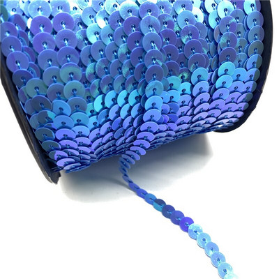 5 γιάρδες/Παρτίδα 6 χιλιοστών Πολύχρωμες χαλαρές, στρογγυλές επίπεδες παγιέτες λέιζερ χρυσές παγιέτες παγιέτες για χειροτεχνίες Αξεσουάρ υφασμάτων ραπτικής Παγκιέ τελειώματα