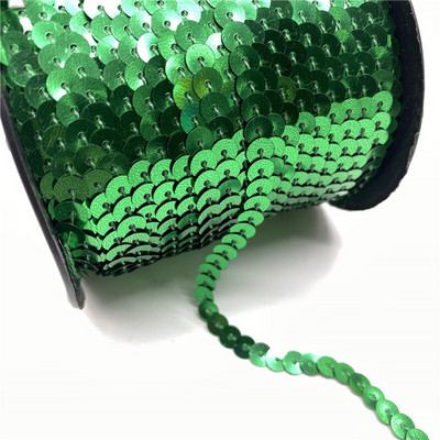 5 γιάρδες/Παρτίδα 6 χιλιοστών Πολύχρωμες χαλαρές, στρογγυλές επίπεδες παγιέτες λέιζερ χρυσές παγιέτες παγιέτες για χειροτεχνίες Αξεσουάρ υφασμάτων ραπτικής Παγκιέ τελειώματα