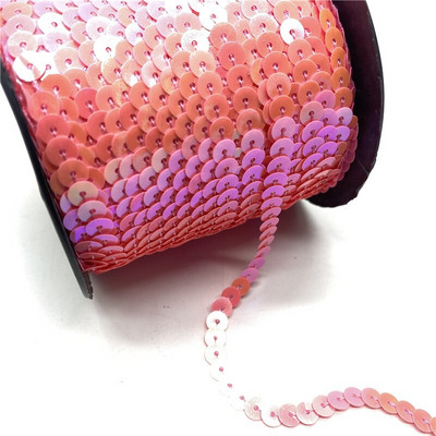 5 γιάρδες/Παρτίδα 6 χιλιοστών Πολύχρωμες χαλαρές, στρογγυλές επίπεδες παγιέτες λέιζερ χρυσές παγιέτες παγιέτες για χειροτεχνίες Αξεσουάρ υφασμάτων ραπτικής Παγκιέ τελειώματα