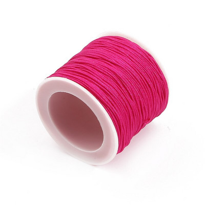 50 metrų/stalėje 0,8 mm nailono laido sriegis Kiniškas mazgas Makramo laido apyrankė Pinta styga „pasidaryk pats“ kutai karoliukų vėrimo siūlai