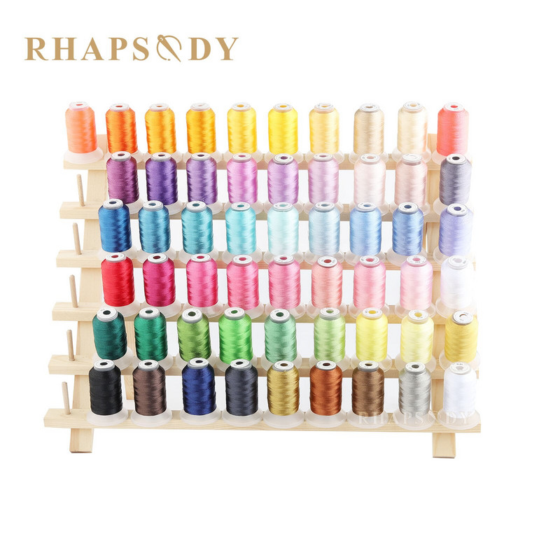 Πολυεστερική μηχανή κεντήματος Rhapsody 40WT Κλωστή 550Y για Brother Babylock Janome Singer Pfaff Husqvarna Bernina Sewing 55Color