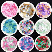 600 komada Mješavina mat svjetlucavih šljokica Veličina 6 mm 8 mm 10 mm Šareni okrugli oblik Rasuti šljokice Šivaći obrt, ženski odjevni dodaci