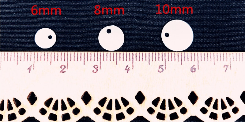 600 komada Mješavina mat svjetlucavih šljokica Veličina 6 mm 8 mm 10 mm Šareni okrugli oblik Rasuti šljokice Šivaći obrt, ženski odjevni dodaci