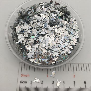 20g 5mm Κουνέλι σε σχήμα PVC χαλαρές παγιέτες Glitter Paillettes για κομφετί μανικιούρ/ράψιμο/στολισμός γάμου Nail Art χονδρική