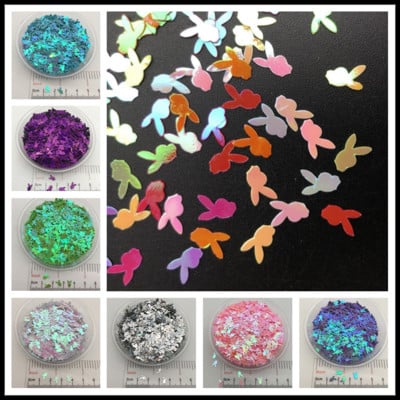 20g 5mm Κουνέλι σε σχήμα PVC χαλαρές παγιέτες Glitter Paillettes για κομφετί μανικιούρ/ράψιμο/στολισμός γάμου Nail Art χονδρική