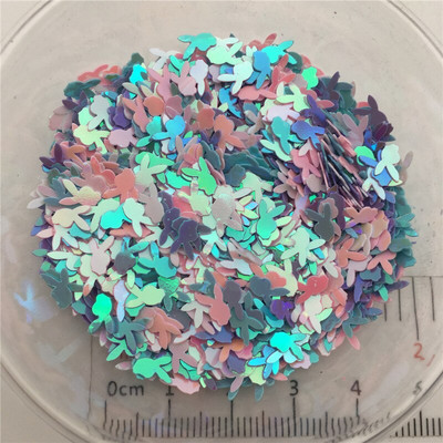 20g 5mm küülikukujulised PVC lahtised litrid Glitter Paillettes küünekunsti maniküüri/õmblemise/pulmakaunistuste konfettide hulgimüük