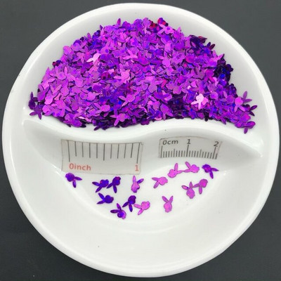 20g 5mm küülikukujulised PVC lahtised litrid Glitter Paillettes küünekunsti maniküüri/õmblemise/pulmakaunistuste konfettide hulgimüük