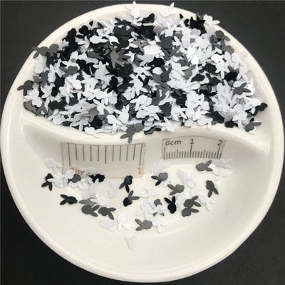 20g 5mm küülikukujulised PVC lahtised litrid Glitter Paillettes küünekunsti maniküüri/õmblemise/pulmakaunistuste konfettide hulgimüük