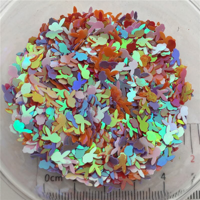 20g 5mm küülikukujulised PVC lahtised litrid Glitter Paillettes küünekunsti maniküüri/õmblemise/pulmakaunistuste konfettide hulgimüük
