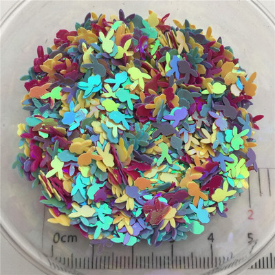 20g 5mm küülikukujulised PVC lahtised litrid Glitter Paillettes küünekunsti maniküüri/õmblemise/pulmakaunistuste konfettide hulgimüük