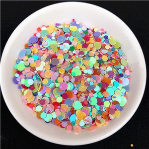 20g Πολλαπλών μεγεθών 1mm 2mm 3mm 4mm κουκκίδα Παγιέτες νυχιών Επίπεδες στρογγυλές πούλιες Αυτοκόλλητα ομορφιάς για τα νύχια Lady Girls μανικιούρ Glitter Paillettes