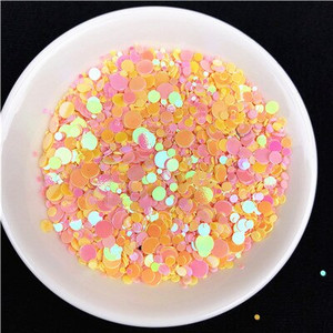 20g Πολλαπλών μεγεθών 1mm 2mm 3mm 4mm κουκκίδα Παγιέτες νυχιών Επίπεδες στρογγυλές πούλιες Αυτοκόλλητα ομορφιάς για τα νύχια Lady Girls μανικιούρ Glitter Paillettes